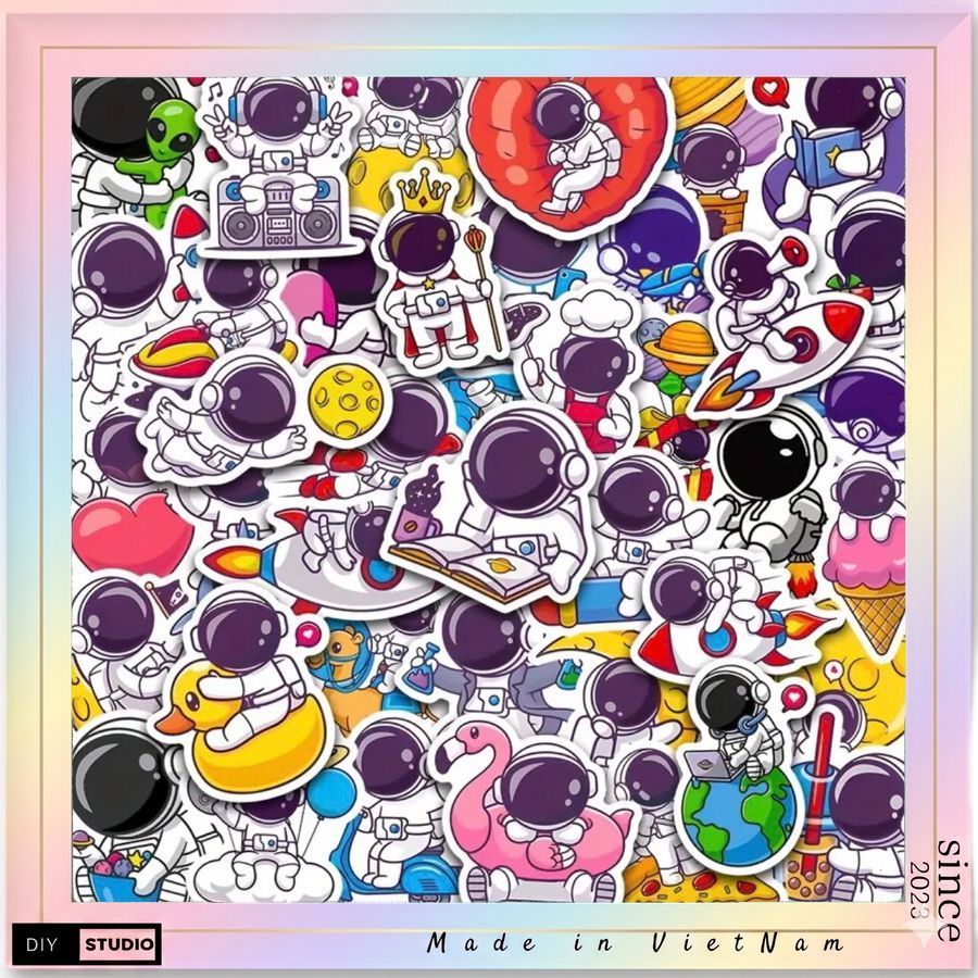 100 Sticker Dán Mũ Bảo Hiểm, Hình Dán Nón Bảo Hiểm, Vali, Laptop, Guitar, Decal Dễ Thương