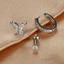 Bông tai micro-ind zircon ba mảnh, phù hợp mọi dịp