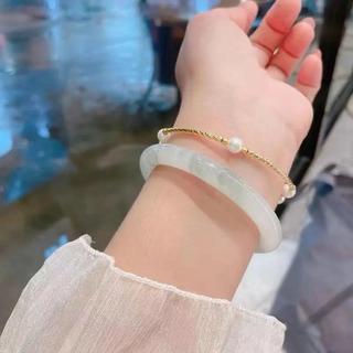 Vòng tay ngọc Tianshan Tân Cương thiết kế nửa hoa nổi, thanh lịch cho làm đẹp