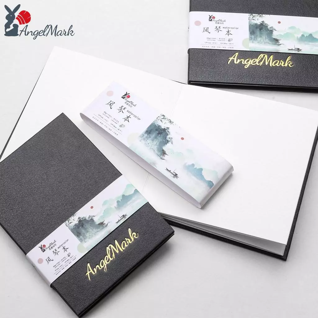 Angelmark Sách màu nước có thể gập lại Tấm lót màu nước Đồ dùng nghệ thuật