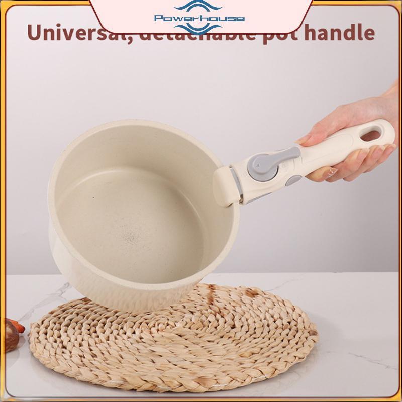 Bộ dụng cụ nấu ăn chống bỏng màu trắng & xám POWER với tay cầm có thể tháo rời Thay thế tay cầm nồi đa năng Tay cầm có thể tháo rời đa năng.