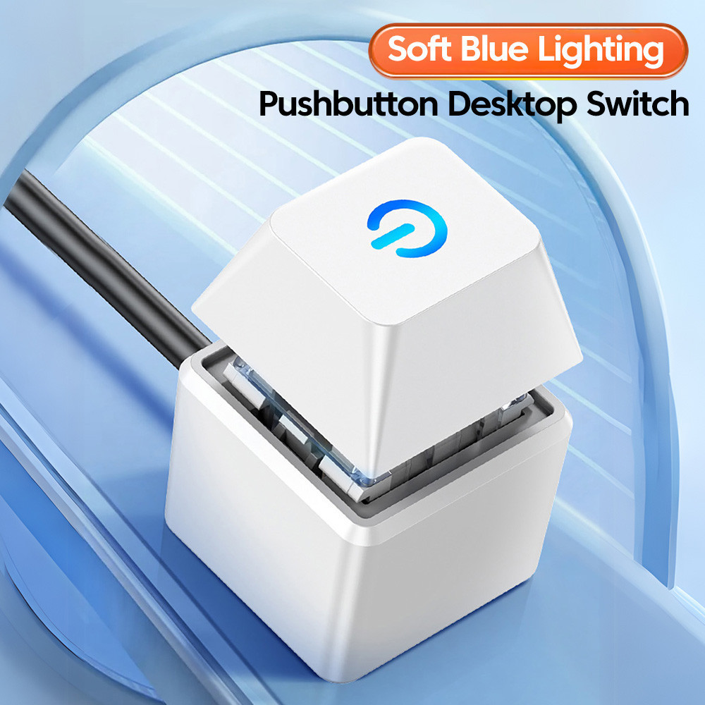 Nút Power Khởi Động Máy Tính Độ Bền Cao, Chiều Dài Cáp 1,8 Mét, Điều Khiển Nguồn PC, Thiết Kế Có Đèn LED, Dễ Sử Dụng