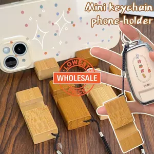 Giá đỡ điện thoại để bàn và du lịch | Giá đỡ đa chức năng bằng gỗ tre để xem Video, Thiết kế nhỏ gọn di động, 2 màu, Thao tác một bước dễ dàng