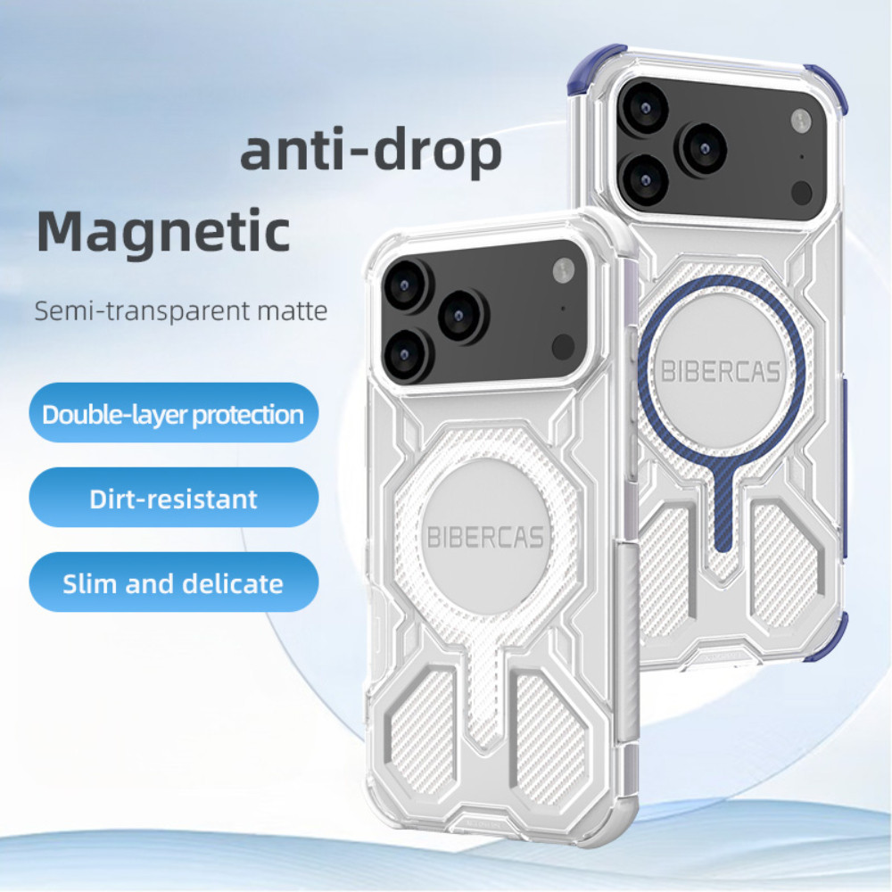 Ốp điện thoại từ tính mờ bán trong suốt cho iPhone 17 16 15 14 13 Pro Max 17 Air 16E Bốn mặt chống rơi thời trang chống trượt