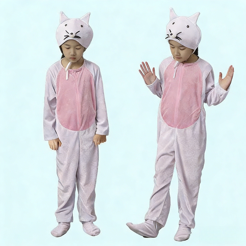 💕 HÀNG CÓ SẴN – Đầm Trang Phục Trẻ Em 3‑12 tuổi – Mèo Con + Hoạt Hình Động Vật, Thích hợp Halloween, Giáng Sinh & Ngày Trẻ Em 🎃🎉