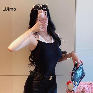 Camisole nữ mùa hè phong cách Dopamine Y2K, đính hạt dây giả hai miếng mỏng nhẹ
