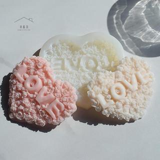 RO > 1 Hoa Hồng Hình Trái Tim Khuôn Silicon DIY Tình Yêu Hoa Nến Thạch Cao Dụng Cụ Làm Socola Khuôn Đá Trang Trí Lễ Tình Nhân Quà Tặng Mới