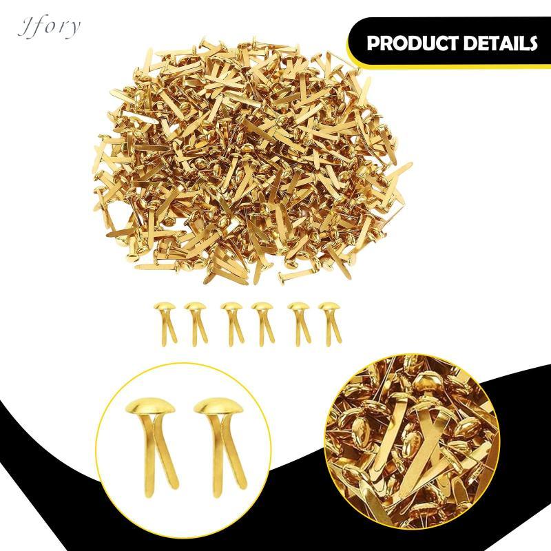 Jfory Dây buộc giấy thủ công DIY Kim loại hỗn hợp Brads Split Pins Phụ kiện làm thẻ cho nghệ thuật và trường học