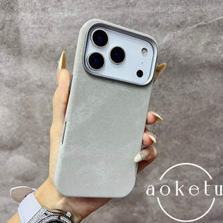 Flannel thích hợp cho vỏ điện thoại Apple 17 màu cam iPhone 17 Promax da cao cấp 16pro mới 15pro hút từ tính bao gồm tất cả vỏ bảo vệ