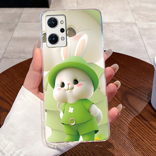 Ốp Lưng TPU Mềm Cho OPPO Reno 7A 9A Phiên Bản Nhật Bản Sang Trọng Dễ Thương Thỏ Tình Yêu Ngộ nghĩnh Trong Suốt Silicon Bảo Vệ Điện Thoại Mặt Sau Vỏ