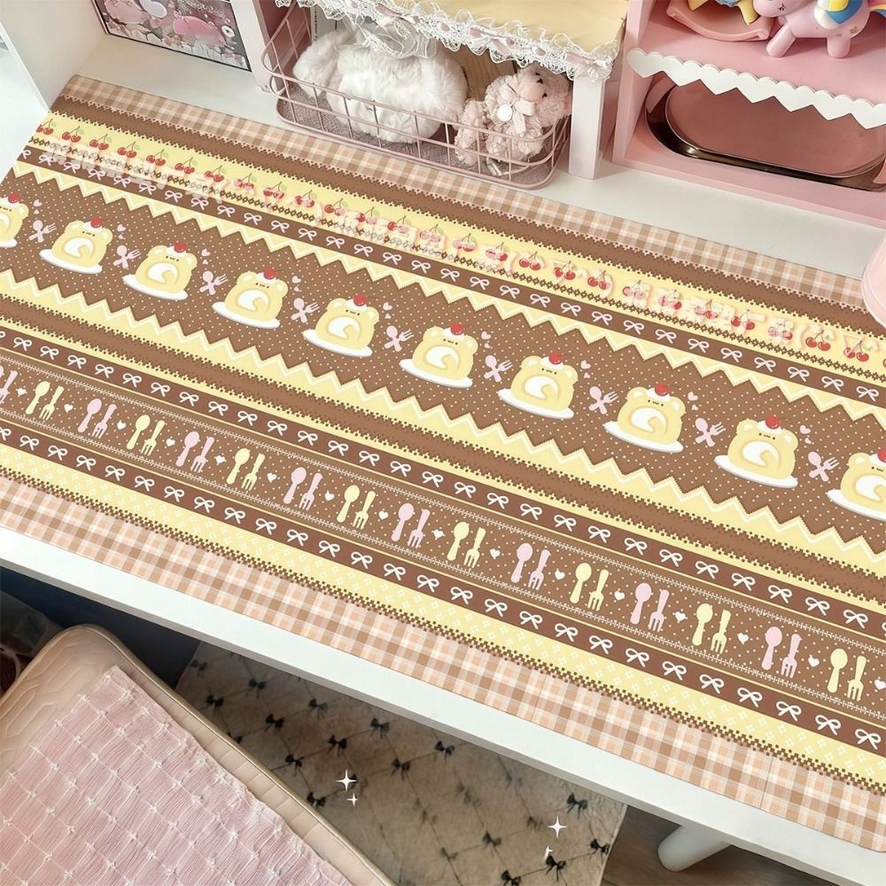 Khăn Trải Bàn Hoạt Hình BAMBOOB, Vải Lanh Chống Trơn Trượt, Dễ Thương, Trang Trí Máy Tính Để Bàn