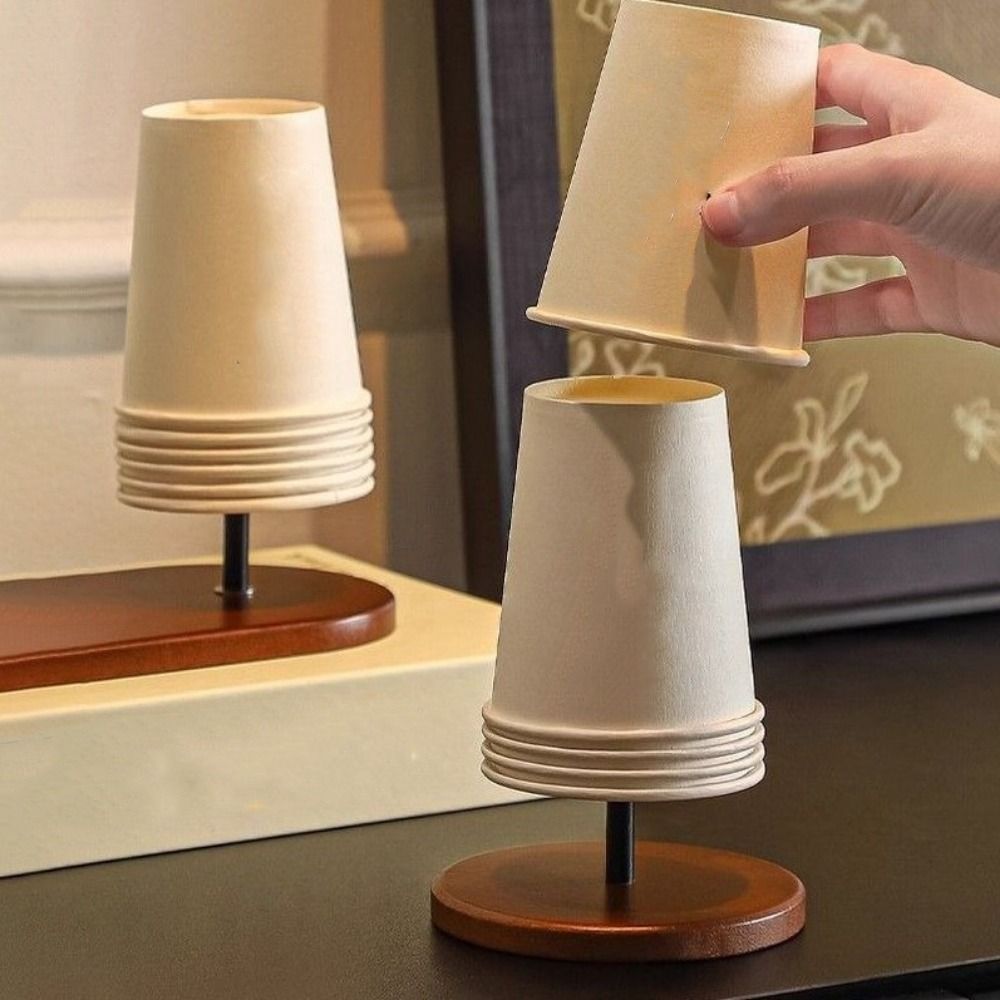 Hộp đựng cốc giấy LACYES, Hộp đựng cốc dùng một lần đơn giản trang trí, Hộp đựng cốc trà bằng gỗ cổ điển bền bỉ Phòng ăn