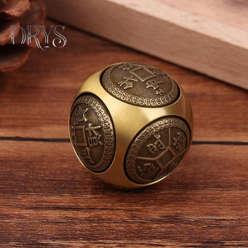 (TFT) Sáu Mặt Bốn Phước Lành Lu Money Fidget Spinner Đồng Thau Giảm Căng Thẳng Khối Giải Nén Bóng Fidget Đồ Chơi Thủ Công MỚI