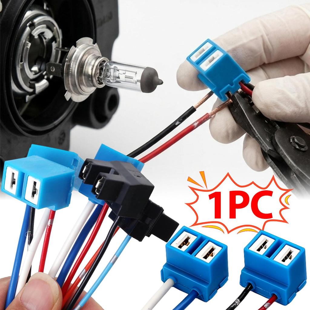 Giá đỡ đèn gốm H7 chịu nhiệt độ cao - Phích cắm kết nối gốm đa năng - Đầu nối sửa đổi đèn pha ô tô không phá hủy