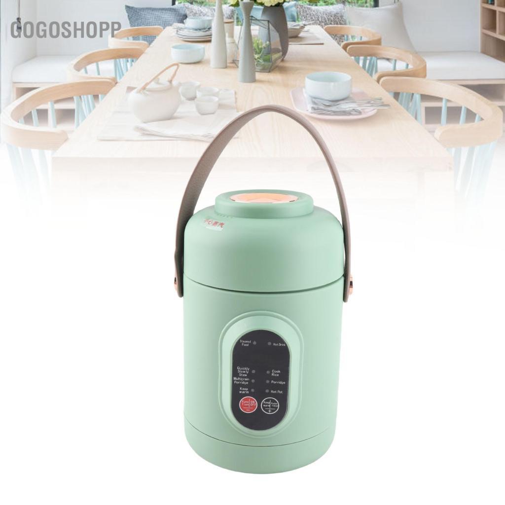gogoshopp Nồi điện cầm tay Chất liệu an toàn Nấu ăn nổi bật Chức năng hẹn giờ dễ dàng Nồi cơm điện mini đa chức năng 500W để nấu súp Cơm hầm ngũ cốc (500W) (Phích cắm US 110V)