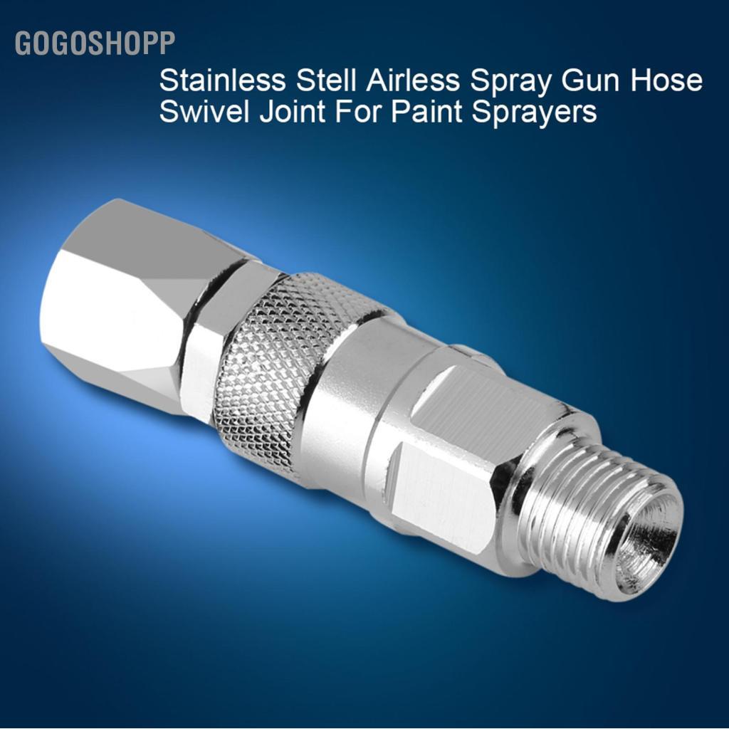 Gogoshopp Súng phun áp lực cao 1/4 inch bằng thép không gỉ Khớp xoay cho máy phun sơn