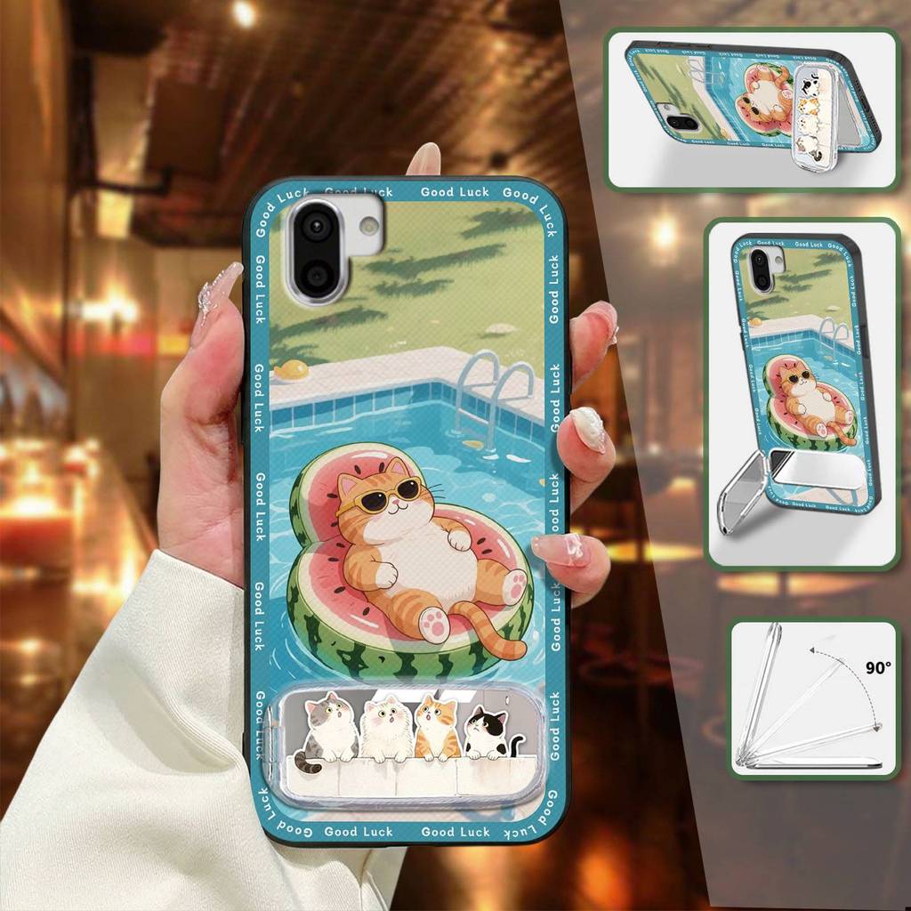 Ốp lưng gương Sharp Aquos R2 / SHV42 / SH-03K TPU thiết kế thời trang, dán vải, ba chiều sang trọng, mềm, bền, bảo vệ thiết bị