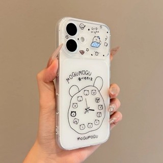 Phim Hoạt Hình Dễ Thương Gấu Báo Thức Trường Hợp Điện Thoại Cho iPhone 17 16 15 14 13 12 11 Pro Max X XR XS Max