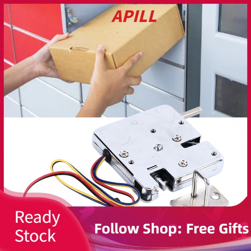 Apill Khóa điện khóa điều khiển chống sốc tủ khóa đáp ứng nhanh Sức mạnh mạnh để lưu trữ (12V với công tắc phát hiện)