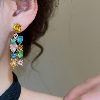 Bông tai và vòng cổ giọt nước zircon, thiết kế tinh tế và độc đáo