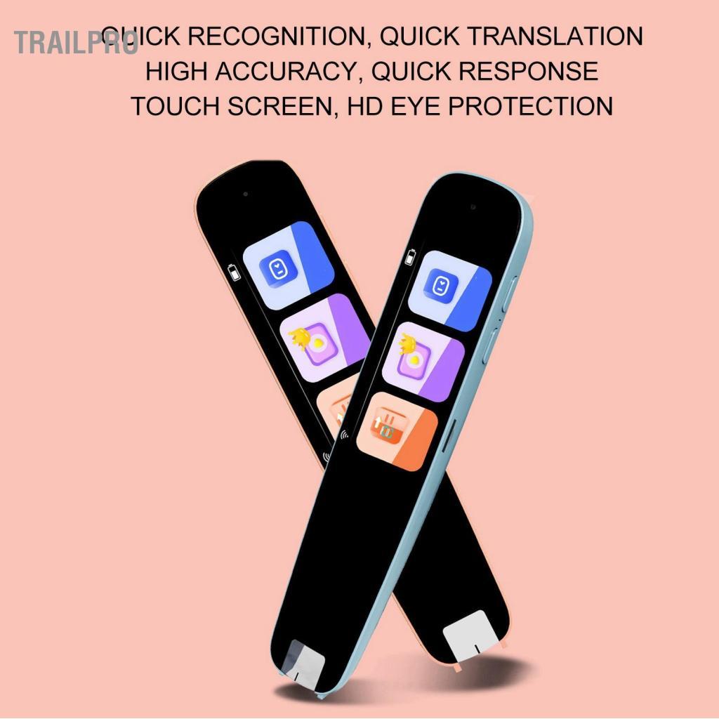 TrailPro Bút quét dịch Garosa Máy quét thông minh di động Trình dịch ngôn ngữ Điểm thời gian thực để đọc Từ điển điện tử Pin 650mAh Sạc loại C Lưu trữ 64RAM