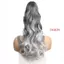 DARON Xám Gradient Tóc Giả Đuôi Ngựa, Tóc Nối Dài Lông Tơ Dài Sóng Xoăn Đuôi Ngựa, Thời Trang Chịu Nhiệt Tự Nhiên Móng Vuốt Kẹp Đuôi Ngựa Tóc Bé Gái