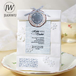JIANWU Gentle Monologue Series Vintage Ren Hoa Tròn Phong Cảnh Chất Liệu Cắt Dán Memo Pad Sáng Tạo Rác Tạp Chí Văn Phòng Phẩm