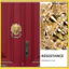 Tay nắm cửa màu đen Lion Gold Tainless Knocker Cổng kéo trang trí khxinggao