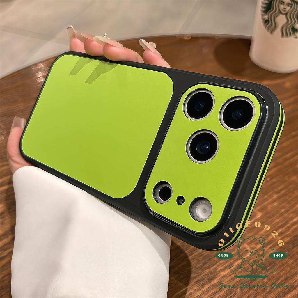 【 Ốp lưng iPhone17 】 Vỏ điện thoại chống rơi họa tiết da màu iphone17 Pro Max 16 15 14 13 cho vỏ iPhone Vỏ mềm silicon TPU chống sốc