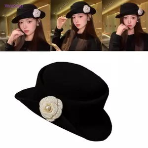 Mũ ngư dân nữ vải cotton phong cách Pháp với họa tiết camellia, mang lại cảm giác thoải mái.