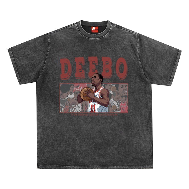 Tide Áo Thun Nam Nữ Retro Mỹ Mùa Hè, Form Rộng, Short Sleeve 0410