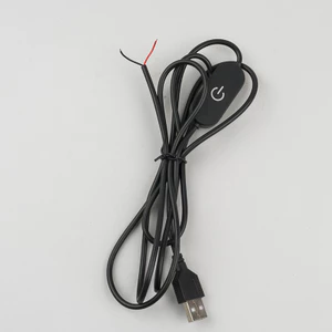 CSGU 1.5m usb Đơn Sắc Hai Dây, Ba Dây Cảm Ứng Ba Màu Cáp LED Đèn Bàn Đèn Ngủ Cắm Cáp