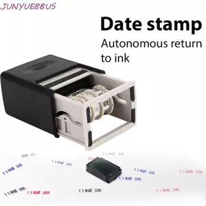 JUNYUE88US Ngày Tem ABS Tiếng Anh Dater DIY Thêu Sò Kim Loại Tiếp Liệu Con Dấu Tài Khoản Emboss Ngày Seal