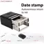 JUNYUE88US Ngày Tem ABS Tiếng Anh Dater DIY Thêu Sò Kim Loại Tiếp Liệu Con Dấu Tài Khoản Emboss Ngày Seal