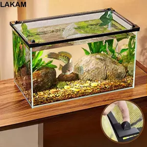 Nắp đậy bể cá LAKAM, Từ tính DIY Bể cá chống va đập, chắc chắn Lắp đặt dễ dàng Vỏ nắp lưới bể cá