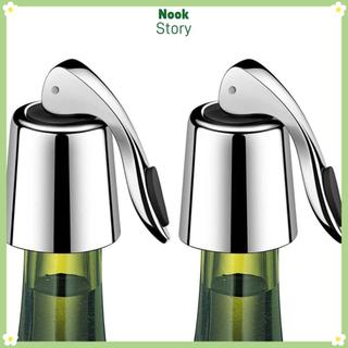 Nút chai NOOKSTORY thép không gỉ, có dấu silicon, bộ bảo quản tái sử dụng, giữ rượu tươi