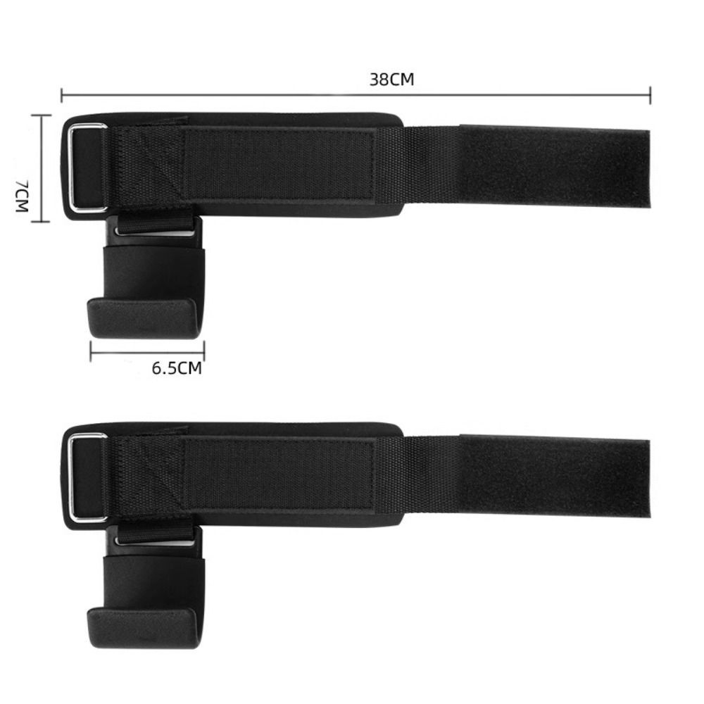 Hobbyin - Dây đeo nâng tạ và cổ tay chống trượt có D-Ring, phù hợp cho tập luyện hạng nặng tại nhà hoặc gym