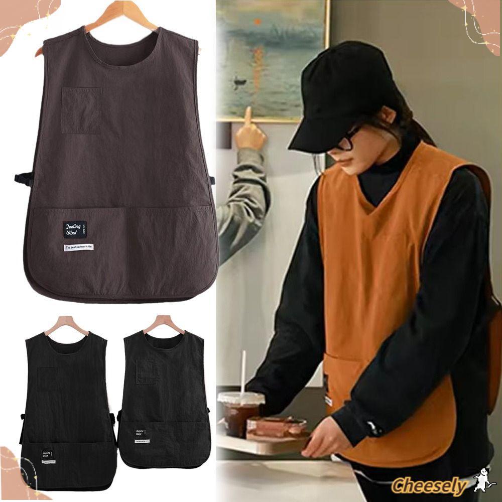 Tạp dề chống vết bẩn CHEESELY, Tạp dề tay chống bẩn thoáng khí, Áo Vest Nylon đa năng đơn giản Phong cách Tạp dề nhà bếp chống nước Phụ kiện làm sạch
