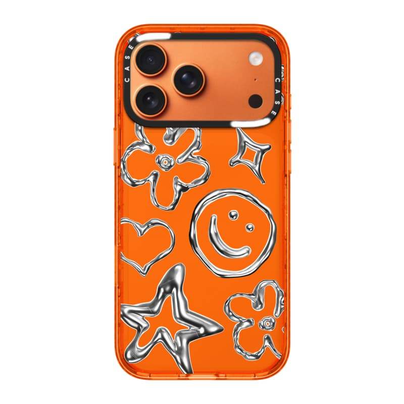 CASECASE X Mặt cười nước Cam / Đỏ / Perri Bộ sưu tập kẹo tím Màu sắc trong suốt Cứng hút từ tính Vỏ tác động cho Apple IPhone 13 14 15 16 17Pro Max Plus Có hộp