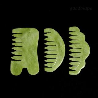 Lược Massage GUADALUPE1, Bàn Chải Tóc Ngọc Xanh Hsiuyen, Làm Tóc Retro Khắc Tự Nhiên Gua Sha Ban Đá Dụng Cụ Giải Độc Da Mặt