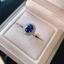 Nhẫn Sapphire & Tanzanite, Bộ Trang Sức Ba Mảnh Sang Trọng với Ánh Sáng Rạng Rời