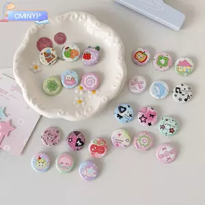 CMINYP 6 Hoạt Hình Dễ Thương Mini Hoạt Hình Nút Huy Hiệu Kawaii Retro Bé Gái Trẻ Em Bapa Túi Đựng DIY Trang Trí Trâm Pin Phụ Kiện Không