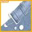 Dungaree jean với nếp gấp và nút bộ - DIY trang phục may đo đồ dùng AqToCna