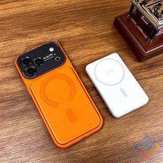 Ốp Điện Thoại Từ Tính Mờ Sang Trọng Cho iPhone 17 Pro Max 14 15 16 Pro Max Vỏ Mờ Có Bảo Vệ Ống Kính Kim Loại Vỏ Chống Sốc