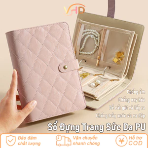 Sổ Tay Trang Sức Da PU – Sang Trọng, Túi Trong Suốt Nhiều Ngăn, Đựng Được Nhẫn, Vàng Miếng, Vòng Dây Chuyền