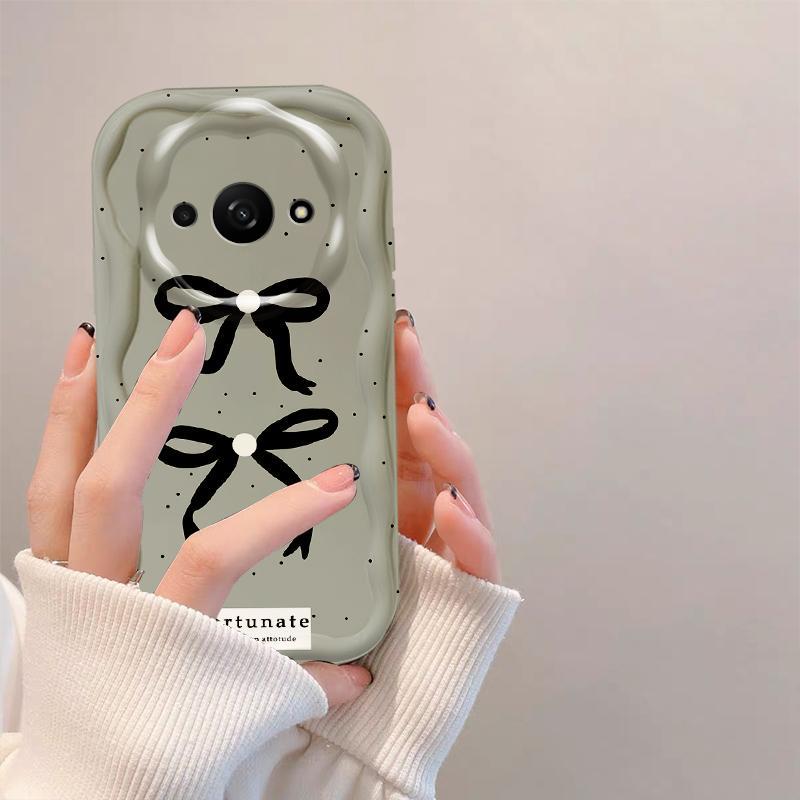 Thích Hợp Cho Redmi A3 / POCO C61 4G 3D Bé Gái TPU Mềm Hoạt Hình Dễ Thương Nơ Công Chúa Vỏ Điện Thoại Chống Sốc