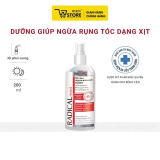 Combo Dầu Gội Giúp Giảm Rụng Tóc Radical Med 100ml Và Dưỡng Giúp Giảm Rụng Tóc Dạng Xịt Radical Med 200ml