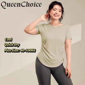 S-5XL Nữ Tay Ngắn Tập Yoga Bộ Thoáng Mát Top Áo Sơ Mi Thể Dục Quần Legging Tập Gym Chạy Bộ Quần Thể Thao