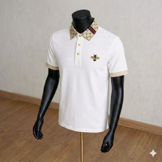 Áo polo nam hai màu cổ dệt thêu ong sắc nét sao, chất liệu dệt kim độc đáo, phong cách basic ấn tượng.