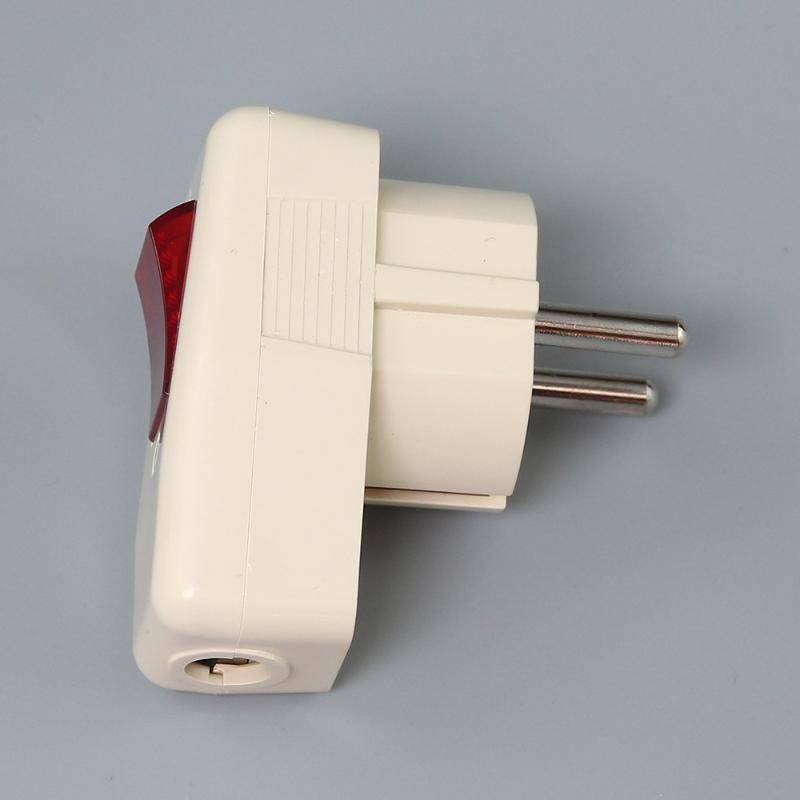 SWEET Đức 16A 250V Phích cắm nguồn EU có công tắc BẬT / TẮT màu đỏ Có thể điều chỉnh lại Loại E Đầu nối dây cho thiết bị n